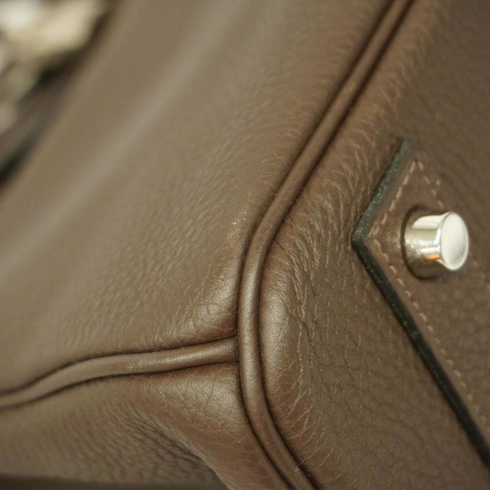 Hermes Handbag Birkin 40 Y Engraved Togo Chocolat Ladies - Picture 6 of 14